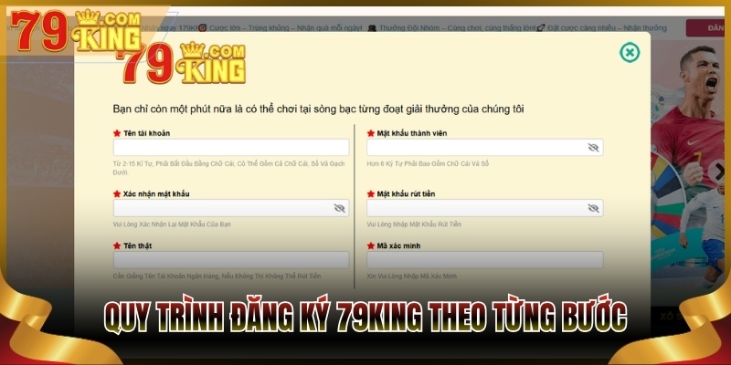 Quy trình đăng ký 79King theo từng bước
